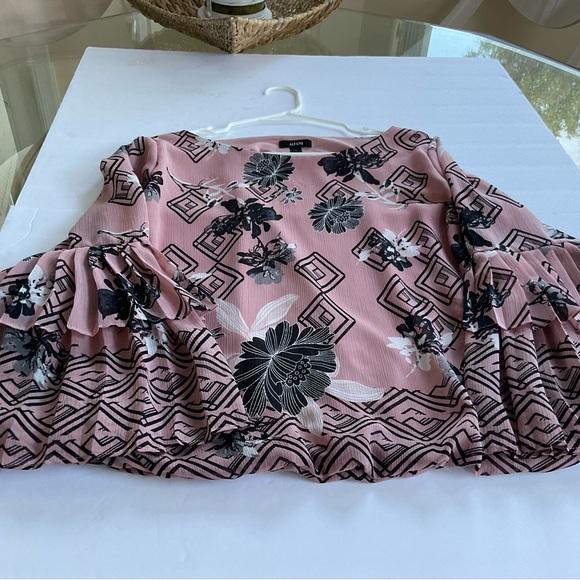Alfani blouse, rose and black. Large. - Picture 2 of 7